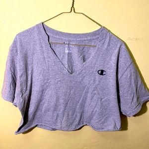 Cropped gray champion shirt